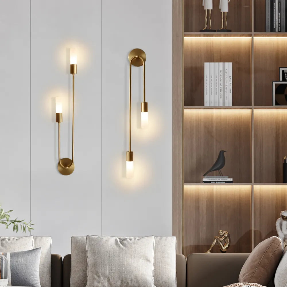 Linear Wall Light – Gold Metal for Bedroom/Living Room